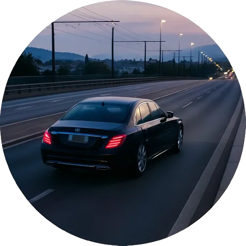 Car on empty road